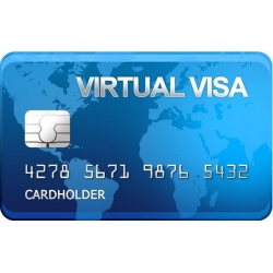 بطاقة فيزا إفتراضية مشحونة برصيد 10 دولار أمريكي